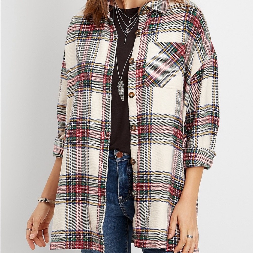 Maurice’s plaid oversized shirt jacket